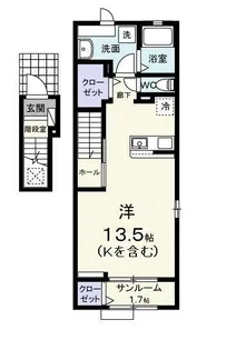 オーロラ ヴィレッジIII【2階】の間取り