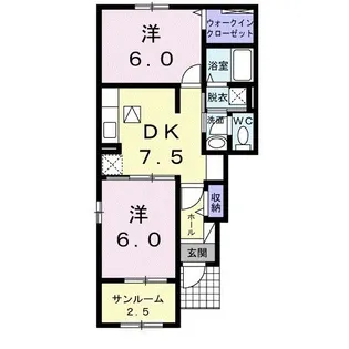 メディオ・ヴェルソB【1階】の間取り