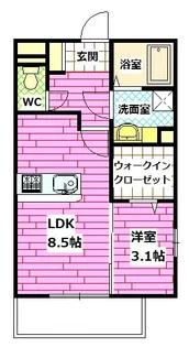 Rioくるま【3階】の間取り