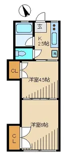 白百合荘【2階】の間取り