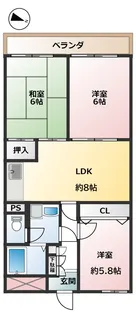 日建プリムローズ北浦和【4階】の間取り