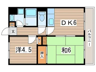 ベルコート日吉【1階】の間取り