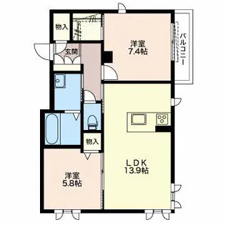シャンティー【2階】の間取り