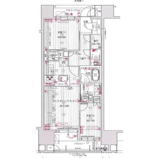 レ・ジェイド上通【7階】の間取り