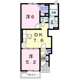 パルティール【1階】の間取り