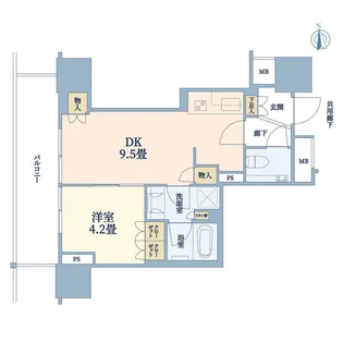 Brillia上野Garden【5階】の間取り