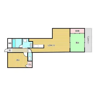 エクセル甲子園口【2階】の間取り