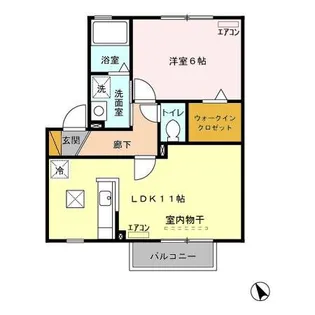 メゾン森PartXI・XII【1階】の間取り