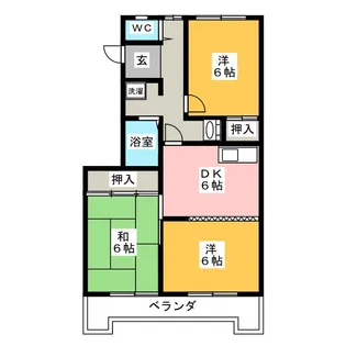 ピアシティ林【3階】の間取り