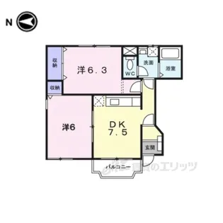 グレイスコート【1階】の間取り