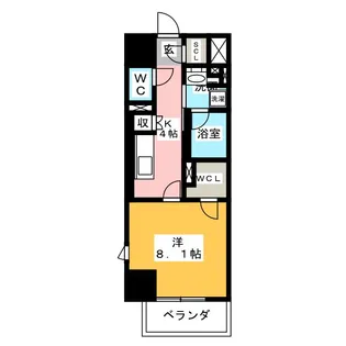 パークアクシス名駅南グランデ【3階】の間取り