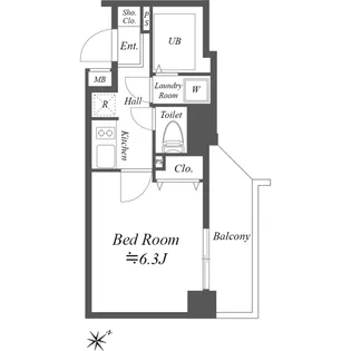 コスモリード月島【4階】の間取り
