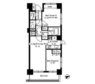 パークアクシス文京ステージ【5階】の間取り