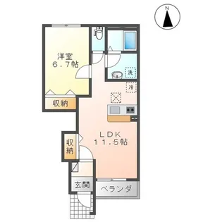 カサブランカ【1階】の間取り