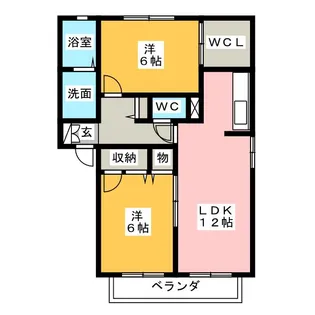 ノヴェル・フォーB【1階】の間取り