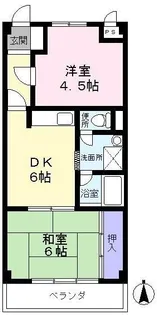 学園シティハイムA【2階】の間取り