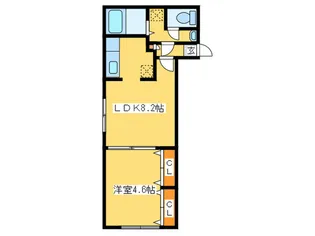オ-ガスタ平岸【1階】の間取り