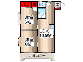 パレ・ソ-カル【1階】の間取り