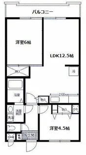 ヒルサイドフラッツB棟【1階】の間取り