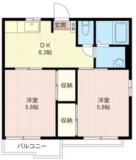 ヴェルディ菊池【2階】の間取り