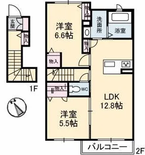 シャーメゾンメイガーデン【2階】の間取り