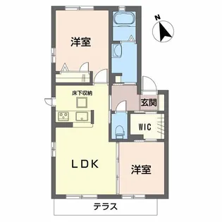 ハピネス西条 D棟【1階】の間取り