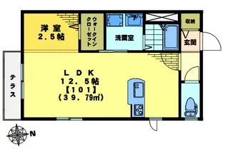 メゾンデュソレイユ【1階】の間取り