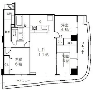 ライフ第5マンション大平台【2階】の間取り