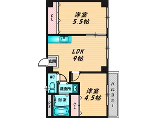 サンライフ小阪【4階】の間取り