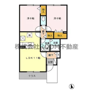 D’コート鷹尾【1階】の間取り