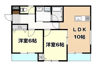 アビタシオン本町東【1階】の間取り