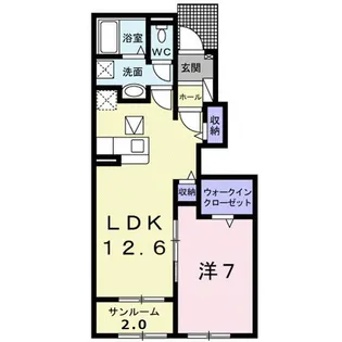 ニューサニーB【1階】の間取り