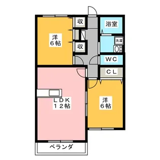 サン・ガーデンB【1階】の間取り