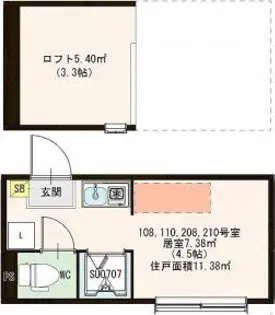 ハーモニーテラス西ヶ原III【2階】の間取り