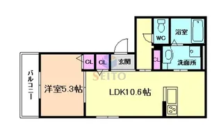 ヴェッツ櫻塚本通【1階】の間取り