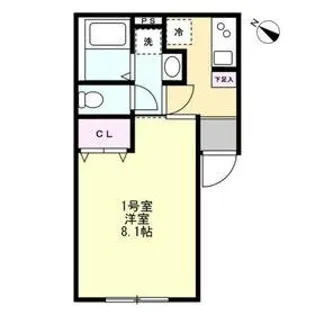 ベイルーム小田急相模原II【1階】の間取り