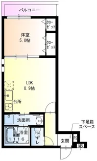 フジパレス住吉遠里小野【1階】の間取り