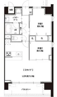 GRAND FARO元住吉【9階】の間取り