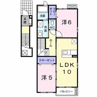 サンライツ伊賀【2階】の間取り