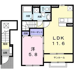 ペルラI【2階】の間取り