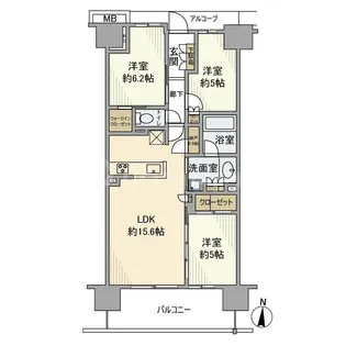 オハナ柏たなかパークフロント【11階】の間取り