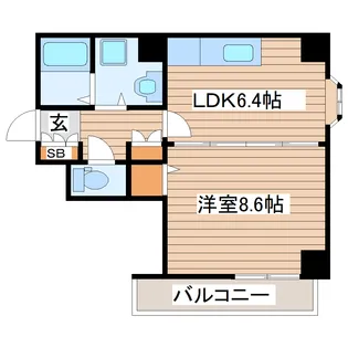 ベルソーレ木ノ下【11階】の間取り