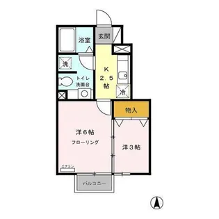 キューブ樋口【1階】の間取り