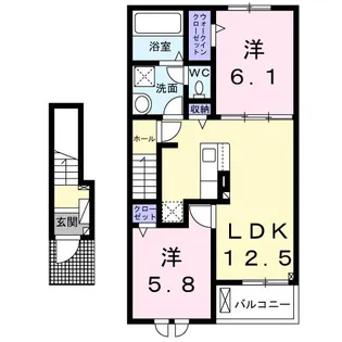 サンスベリア【2階】の間取り