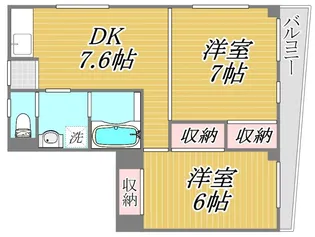 東栄コーポ【3階】の間取り