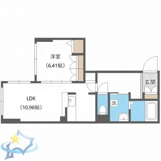 THE RESIDENCE PARK YAMAHANA【2階】の間取り