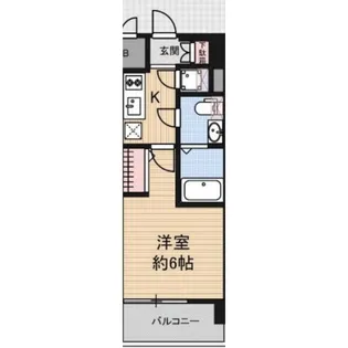 エスリード弁天町ベイコート【6階】の間取り