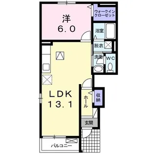 アルテミスおじま【1階】の間取り