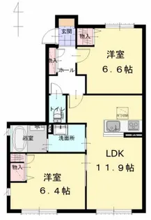 シャーメゾン北野【2階】の間取り