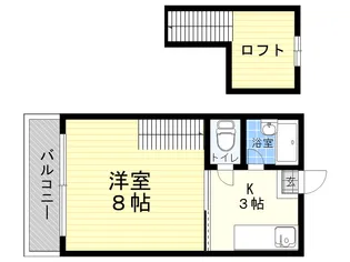 メゾンヌーヴェル【3階】の間取り